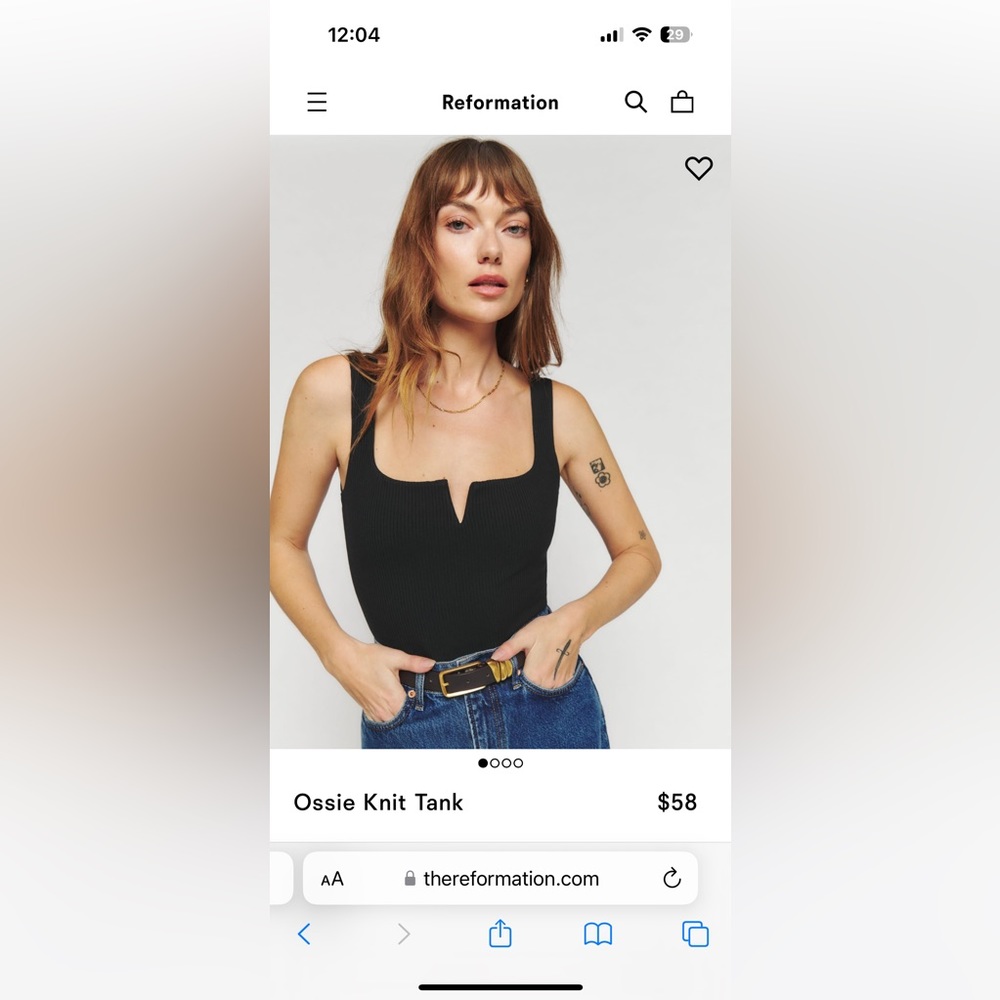 NWT Reformation Ossie Tank